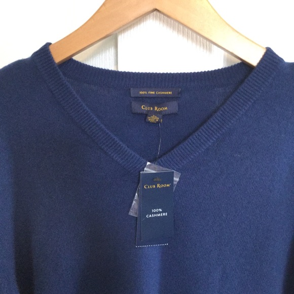 Club Room *NWT* Cashmere V-Neck Sweater sz Large - Picture 3 of 3